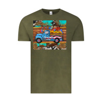 Vintage Olive western  american truck sunflowers  mousepad Vintage Tee - HRA Design Shop