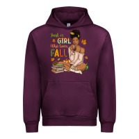 Mauve Wine Just a girl who loves Fall afro woman Urban Hoodie - NancyCooperArtShop