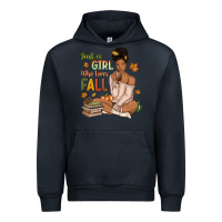 Navy Just a girl who loves Fall afro woman Urban Hoodie - NancyCooperArtShop