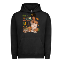 Pigment Black Just a girl who loves Fall afro woman Urban Hoodie - NancyCooperArtShop