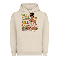 Pigment French Oak Just a girl who loves Fall afro woman Urban Hoodie - NancyCooperArtShop