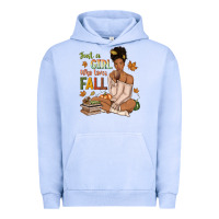 Pigment Grape Ice Just a girl who loves Fall afro woman Urban Hoodie - NancyCooperArtShop