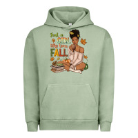 Pigment Oil Green Just a girl who loves Fall afro woman Urban Hoodie - NancyCooperArtShop