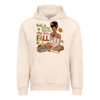 Sandshell Just a girl who loves Fall afro woman Urban Hoodie - NancyCooperArtShop