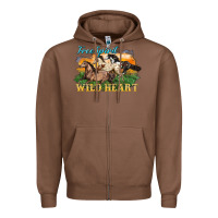 Chestnut free spirit wild heart 3 horses Zipper Hoodie - LillyAllenDesigns