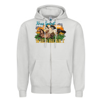 Dove Grey free spirit wild heart 3 horses Zipper Hoodie - LillyAllenDesigns