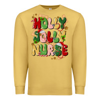 Antique Gold holly jolly nurse Premium Sweatshirt - MaliasSmallBusiness