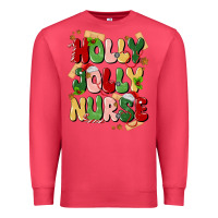 Cardinal holly jolly nurse Premium Sweatshirt - MaliasSmallBusiness