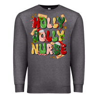 Charcoal Heather holly jolly nurse Premium Sweatshirt - MaliasSmallBusiness