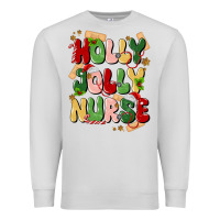 Dove Grey holly jolly nurse Premium Sweatshirt - MaliasSmallBusiness