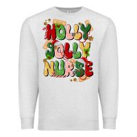 Oatmeal Heather holly jolly nurse Premium Sweatshirt - MaliasSmallBusiness