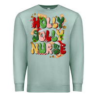 Seafoam holly jolly nurse Premium Sweatshirt - MaliasSmallBusiness