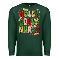 Sports Green holly jolly nurse Premium Sweatshirt - MaliasSmallBusiness