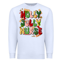 White holly jolly nurse Premium Sweatshirt - MaliasSmallBusiness