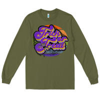 Army Green trick or treat Long Sleeve Tee - JahusDesignShop
