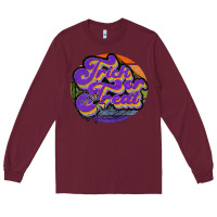 Burgundy trick or treat Long Sleeve Tee - JahusDesignShop