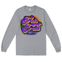 Heather Grey trick or treat Long Sleeve Tee - JahusDesignShop