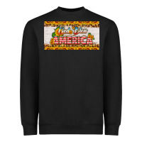God Bless America Sunflower License Plate Heavyweight Sweatshirt | Teevron