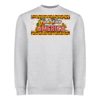 Heather Grey god bless america sunflower license plate Heavyweight Sweatshirt - HRA Design Shop