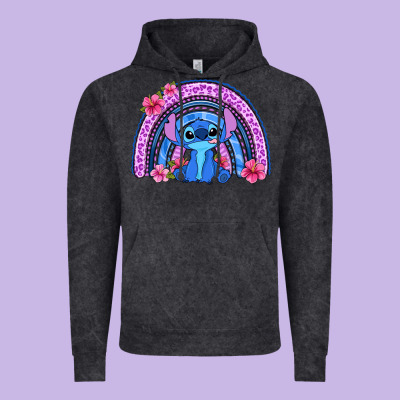 Stitch Rainbow Vintage Hoodie Designed By Zillion Design Studio