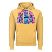 Vintage Mustard stitch rainbow Vintage Hoodie - Zillion Design Studio