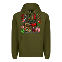 Army Green santa's favorite rt respiratory therapist Premium Hoodie - Jasminsmagicworld