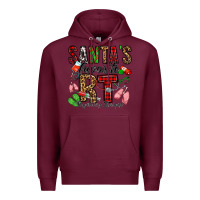 Burgundy santa's favorite rt respiratory therapist Premium Hoodie - Jasminsmagicworld