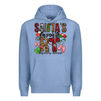 Colony Blue santa's favorite rt respiratory therapist Premium Hoodie - Jasminsmagicworld