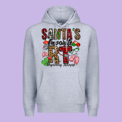 Santa's Favorite Rt Respiratory Therapist Premium Hoodie Designed By Jasminsmagicworld