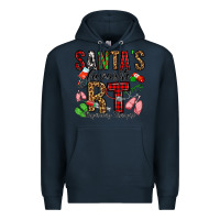 Navy santa's favorite rt respiratory therapist Premium Hoodie - Jasminsmagicworld