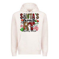 Pale Pink santa's favorite rt respiratory therapist Premium Hoodie - Jasminsmagicworld