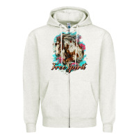 Free Spirit Mustang Horse Zipper Hoodie | Teevron