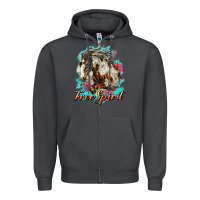 Smoke free spirit mustang horse Zipper Hoodie - LillyAllenDesigns
