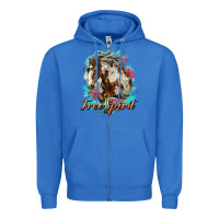 True Royal free spirit mustang horse Zipper Hoodie - LillyAllenDesigns