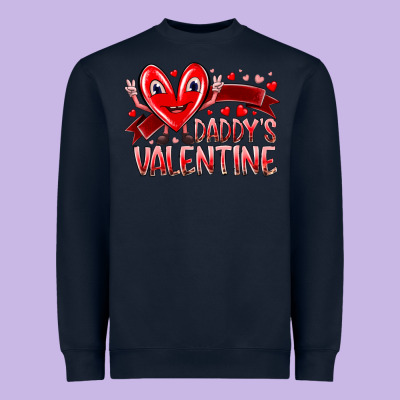 Daddy Is Valentine Heavyweight Sweatshirt Designed By Racoondesign