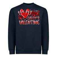 Navy daddy is valentine Heavyweight Sweatshirt - RacoonDesign