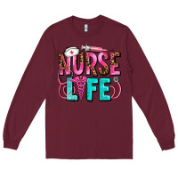 Burgundy nurse life Long Sleeve Tee - AdoDesignShop
