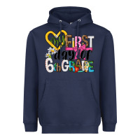 Navy my first day of 6th grade Heavyweight Hoodie - NancyCooperArtShop