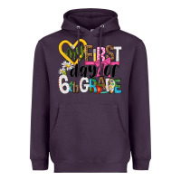 Plum my first day of 6th grade Heavyweight Hoodie - NancyCooperArtShop