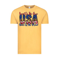 Vintage Mustard land of the free usa Vintage Tee - RacoonDesign
