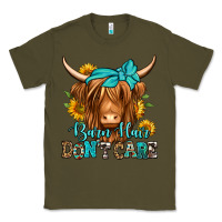 Army Green barn hair don't care long haired cow Classic Tee - Jasminsmagicworld
