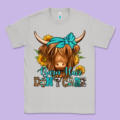 Barn Hair Don't Care Long Haired Cow Classic Tee Designed By Jasminsmagicworld