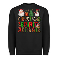 Black christmas spirit activate Heavyweight Sweatshirt - FaDigitalArtStudio