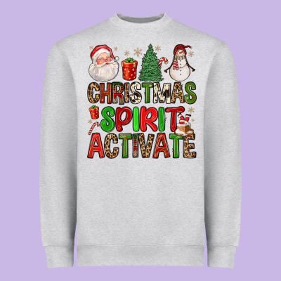 Christmas Spirit Activate Heavyweight Sweatshirt Designed By Fadigitalartstudio