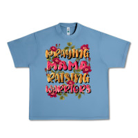 Pebble Blue praying mama raising warriors Urban Heavy Tee - JahusDesignShop