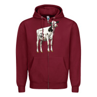 Holstein Heifer Zipper Hoodie | Teevron