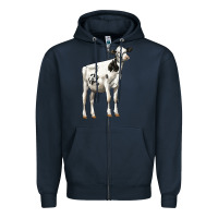 Navy Holstein Heifer Zipper Hoodie - LillyAllenDesigns