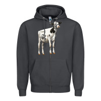 Smoke Holstein Heifer Zipper Hoodie - LillyAllenDesigns