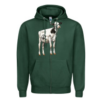 Sports Green Holstein Heifer Zipper Hoodie - LillyAllenDesigns