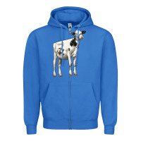 True Royal Holstein Heifer Zipper Hoodie - LillyAllenDesigns
